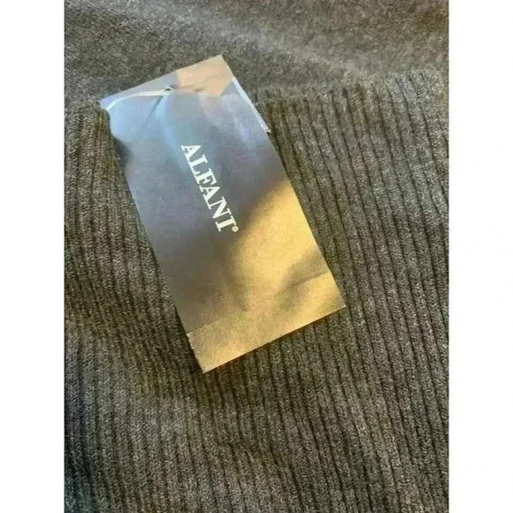 Alfani Women's‎ Turtleneck Oversized Poncho Sweater Dark Grey Coal Size M - Picture 6 of 6